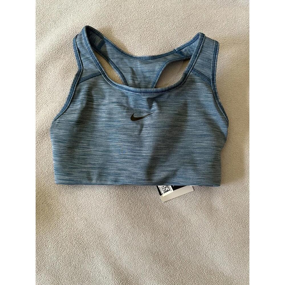 NIKE Women's 1-Piece Pad Medium Impact Sports Bra BV3636 Blue XS NWT